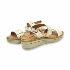 Sandalias Comfort Cuña Baja Mujer Piel Metalizada Plantilla Acolchada 134 Platino De Amelie -BOUTTYE Ventas sandalias comfort cuna baja mujer piel metalizada plantilla acolchada 134 platino de amelie 4