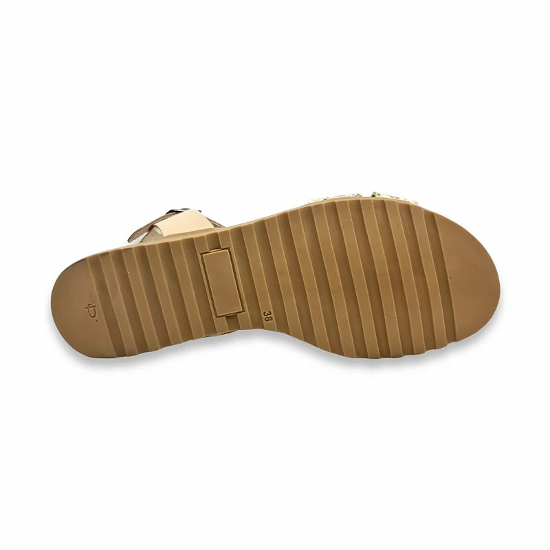 Sandalias Comfort Cuña Baja Mujer Piel Plantilla Acolchada 291 Beige, De Amelie 9 Sandalias Comfort Cuña Baja Mujer Piel Plantilla Acolchada 291 Beige, De Amelie - Imagen 7