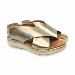Sandalias Cruzadas Comfort Cuña Baja Mujer Piel Plantilla Acolchada Elástico 288 Platino, De Amelie -BOUTTYE Ventas sandalias cruzadas comfort cuna baja mujer piel plantilla acolchada elastico 288 platino de amelie 4