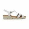 Sandalias Cuña Baja Mujer Piel Grabada Plantilla Acolchada Hebilla 22100 Blanco, De Blusandal -BOUTTYE Ventas sandalias cuna baja mujer piel grabada plantilla acolchada hebilla 22100 blanco de blusandal