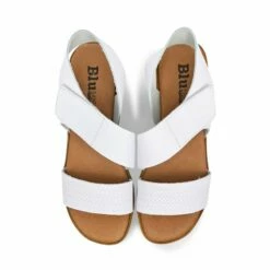 Sandalias Cuña Baja Mujer Piel Grabada Plantilla Acolchada Velcro 22725 Blanco, De Blusandal -BOUTTYE Ventas sandalias cuna baja mujer piel grabada plantilla acolchada velcro 22725 blanco de blusandal 6