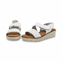Sandalias Cuña Baja Mujer Piel Grabada Plantilla Acolchada Velcro 22725 Blanco, De Blusandal -BOUTTYE Ventas sandalias cuna baja mujer piel grabada plantilla acolchada velcro 22725 blanco de blusandal 7