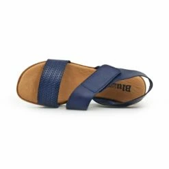 Sandalias Cuña Baja Mujer Piel Grabada Plantilla Acolchada Velcro 22725 Marino, De Blusandal -BOUTTYE Ventas sandalias cuna baja mujer piel grabada plantilla acolchada velcro 22725 marino de blusandal 4