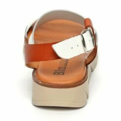 Sandalias Cuña Baja Mujer Piel Plantilla Acolchada 166 Blanco, De Blusandal -BOUTTYE Ventas sandalias cuna baja mujer piel plantilla acolchada 166 blanco de blusandal 3