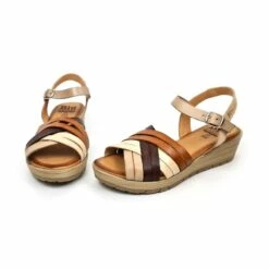 Sandalias Cuña Baja Mujer Piel Plantilla Acolchada 3106 Multicuero, De Blusandal -BOUTTYE Ventas sandalias cuna baja mujer piel plantilla acolchada 3106 multicuero de blusandal 5