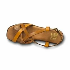 Sandalias Cuña Baja Mujer Piel Plantilla Acolchada 44510 Cuero, De Blusandal -BOUTTYE Ventas sandalias cuna baja mujer piel plantilla acolchada 44510 cuero de blusandal 5