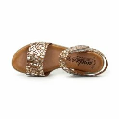 Sandalias Cuña Baja Mujer Piel Plantilla Acolchada Velcro 132 Cuero, De Amelie -BOUTTYE Ventas sandalias cuna baja mujer piel plantilla acolchada velcro 132 cuero de amelie 5