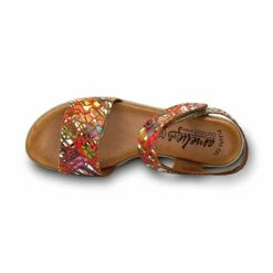 Sandalias Cuña Baja Mujer Piel Plantilla Acolchada Velcro 132 Multicolor, De Amelie -BOUTTYE Ventas sandalias cuna baja mujer piel plantilla acolchada velcro 132 multicolor de amelie 5