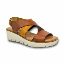 Sandalias Cuña Baja Mujer Piel Plantilla Acolchada Velcro 23530 Cuero, De Blusandal 11 Sandalias Cuña Baja Mujer Piel Plantilla Acolchada Velcro 23530 Cuero, De Blusandal -BOUTTYE Ventas sandalias cuna baja mujer piel plantilla acolchada velcro 23530 verde de blusandal 2