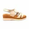 Sandalias Cuña Baja Mujer Piel Plantilla Acolchada Velcro 62309 Hielo, De Blusandal -BOUTTYE Ventas sandalias cuna baja mujer piel plantilla acolchada velcro 62309 hielo de blusandal