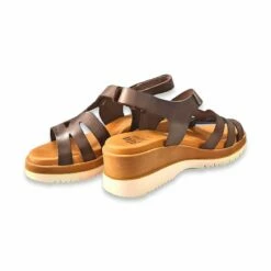 Sandalias Cuña Baja Mujer Piel Plantilla Acolchada Velcro 62309 Marrón, De Blusandal -BOUTTYE Ventas sandalias cuna baja mujer piel plantilla acolchada velcro 62309 marron de blusandal 4