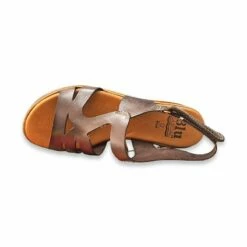 Sandalias Cuña Baja Mujer Piel Plantilla Acolchada Velcro 62309 Marrón, De Blusandal -BOUTTYE Ventas sandalias cuna baja mujer piel plantilla acolchada velcro 62309 marron de blusandal 5