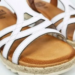 Sandalias Cuña Baja Mujer Piel Velcro Plantilla Acolchada 2896 Blanco, De Blusandal -BOUTTYE Ventas sandalias cuna baja mujer piel velcro plantilla acolchada 2896 blanco de blusandal 1