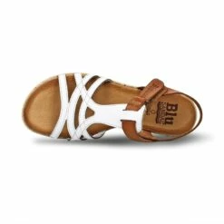 Sandalias Cuña Baja Mujer Piel Velcro Plantilla Acolchada 2896 Blanco, De Blusandal -BOUTTYE Ventas sandalias cuna baja mujer piel velcro plantilla acolchada 2896 blanco de blusandal 4