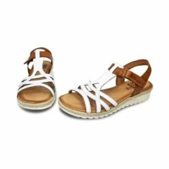 Sandalias Cuña Baja Mujer Piel Velcro Plantilla Acolchada 2896 Blanco, De Blusandal -BOUTTYE Ventas sandalias cuna baja mujer piel velcro plantilla acolchada 2896 blanco de blusandal 5
