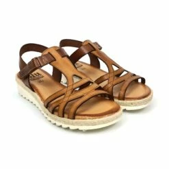 Sandalias Cuña Baja Mujer Piel Velcro Plantilla Acolchada 2896 Cuero, De Blusandal -BOUTTYE Ventas sandalias cuna baja mujer piel velcro plantilla acolchada 2896 cuero de blusandal 3