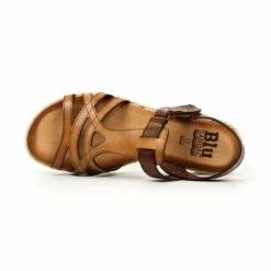 Sandalias Cuña Baja Mujer Piel Velcro Plantilla Acolchada 2896 Cuero, De Blusandal -BOUTTYE Ventas sandalias cuna baja mujer piel velcro plantilla acolchada 2896 cuero de blusandal 4