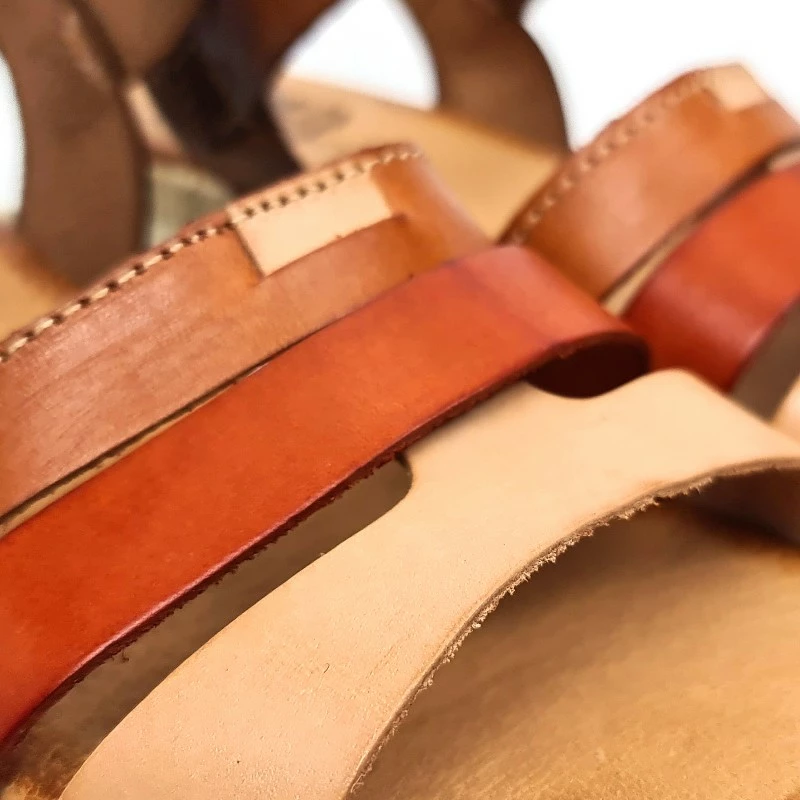 Sandalias Cuña Baja Mujer Piel Velcro Plantilla Acolchada 2898 Multicuero, De Blusandal 4 Sandalias Cuña Baja Mujer Piel Velcro Plantilla Acolchada 2898 Multicuero, De Blusandal - Imagen 2