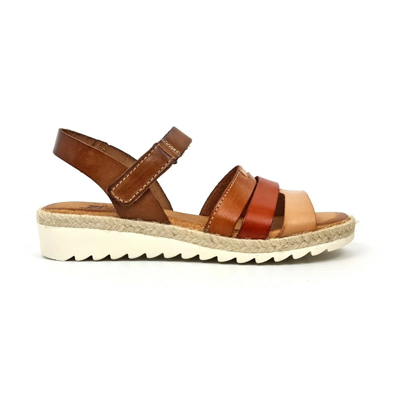 Sandalias Cuña Baja Mujer Piel Velcro Plantilla Acolchada 2898 Multicuero, De Blusandal 3 Sandalias Cuña Baja Mujer Piel Velcro Plantilla Acolchada 2898 Multicuero, De Blusandal