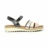 Sandalias Cuña Baja Mujer Piel Velcro Plantilla Acolchada 2898 Multimetal, De Blusandal -BOUTTYE Ventas sandalias cuna baja mujer piel velcro plantilla acolchada 2898 multimetal de blusandal