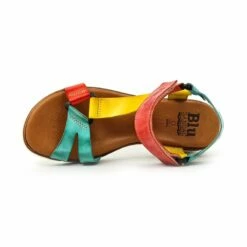 Sandalias Cuña Mujer Piel Velcro Plantilla Acolchada 54322 Multicolor, De Blusandal -BOUTTYE Ventas sandalias cuna mujer piel velcro plantilla acolchada 54322 multicolor de blusandal 4