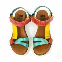 Sandalias Cuña Mujer Piel Velcro Plantilla Acolchada 54322 Multicolor, De Blusandal -BOUTTYE Ventas sandalias cuna mujer piel velcro plantilla acolchada 54322 multicolor de blusandal 6
