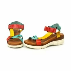 Sandalias Cuña Mujer Piel Velcro Plantilla Acolchada 54322 Multicolor, De Blusandal -BOUTTYE Ventas sandalias cuna mujer piel velcro plantilla acolchada 54322 multicolor de blusandal 7