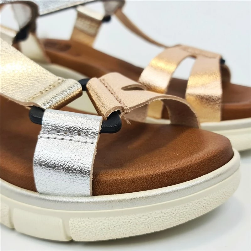 Sandalias Cuña Mujer Piel Velcro Plantilla Acolchada 54322 Multimetal, De Blusandal 6 Sandalias Cuña Mujer Piel Velcro Plantilla Acolchada 54322 Multimetal, De Blusandal - Imagen 4