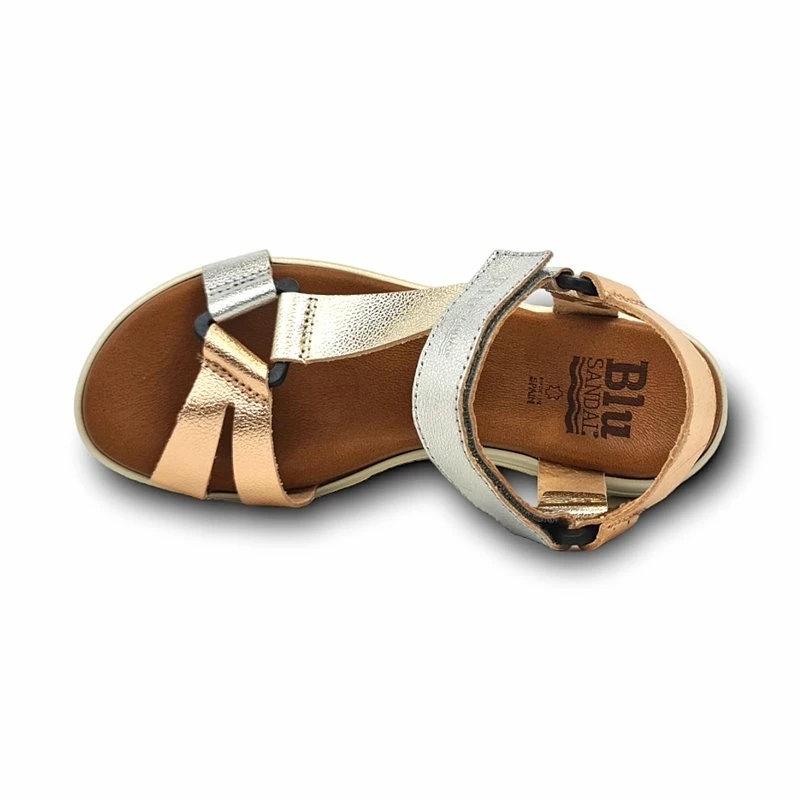 Sandalias Cuña Mujer Piel Velcro Plantilla Acolchada 54322 Multimetal, De Blusandal 8 Sandalias Cuña Mujer Piel Velcro Plantilla Acolchada 54322 Multimetal, De Blusandal - Imagen 6