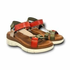 Sandalias Cuña Mujer Piel Velcro Plantilla Acolchada 54322 Verde, De Blusandal -BOUTTYE Ventas sandalias cuna mujer piel velcro plantilla acolchada 54322 verde de blusandal 2