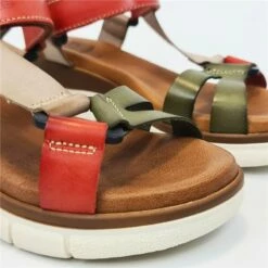 Sandalias Cuña Mujer Piel Velcro Plantilla Acolchada 54322 Verde, De Blusandal -BOUTTYE Ventas sandalias cuna mujer piel velcro plantilla acolchada 54322 verde de blusandal 3