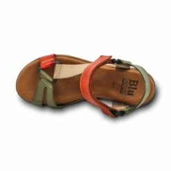 Sandalias Cuña Mujer Piel Velcro Plantilla Acolchada 54322 Verde, De Blusandal -BOUTTYE Ventas sandalias cuna mujer piel velcro plantilla acolchada 54322 verde de blusandal 5