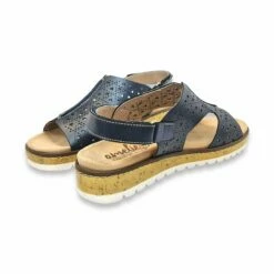 Sandalias Mujer Piel Calada Cuña Baja Plantilla Extraible Y Velcro 1211 Marino, De Amelie -BOUTTYE Ventas sandalias mujer piel calada cuna baja plantilla extraible y velcro 1211 marino de amelie 3