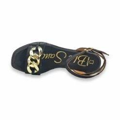 Sandalias Mule Tacón Medio Mujer Piel Plantilla Acolchada Cadena 2138 Negro, De Blusandal -BOUTTYE Ventas sandalias mule tacon medio mujer piel plantilla acolchada cadena 2138 negro de blusandal 5