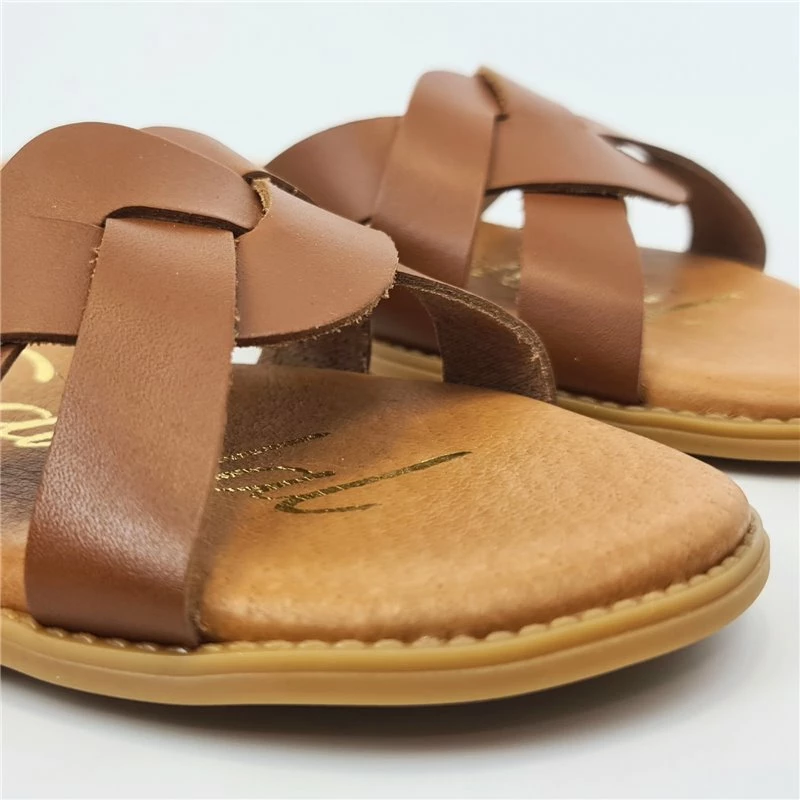 Sandalias Planas Mujer Piel Corte Trenzado Y Plantilla Acolchada 1601 Cuero, De Blusandal 9 Sandalias Planas Mujer Piel Corte Trenzado Y Plantilla Acolchada 1601 Cuero, De Blusandal - Imagen 7