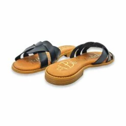 Sandalias Planas Mujer Piel Corte Trenzado Y Plantilla Acolchada 1601 Negro, De Blusandal -BOUTTYE Ventas sandalias planas mujer piel corte trenzado y plantilla acolchada 1601 negro de blusandal 3