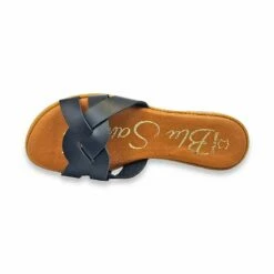 Sandalias Planas Mujer Piel Corte Trenzado Y Plantilla Acolchada 1601 Negro, De Blusandal -BOUTTYE Ventas sandalias planas mujer piel corte trenzado y plantilla acolchada 1601 negro de blusandal 5