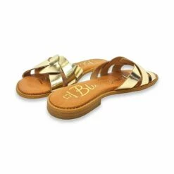 Sandalias Planas Mujer Piel Corte Trenzado Y Plantilla Acolchada 1601 Platino, De Blusandal -BOUTTYE Ventas sandalias planas mujer piel corte trenzado y plantilla acolchada 1601 platino de blusandal 3