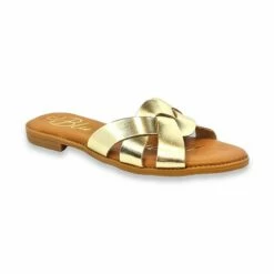 Sandalias Planas Mujer Piel Corte Trenzado Y Plantilla Acolchada 1601 Platino, De Blusandal -BOUTTYE Ventas sandalias planas mujer piel corte trenzado y plantilla acolchada 1601 platino de blusandal 4