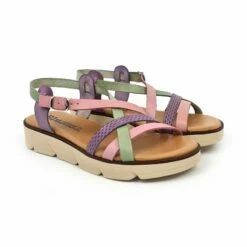 Sandalias Planas Mujer Piel Plantilla Acolchada 22106 Multicolor, De Blusandal -BOUTTYE Ventas sandalias planas mujer piel plantilla acolchada 22106 multicolor de blusandal 5