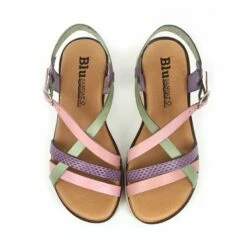 Sandalias Planas Mujer Piel Plantilla Acolchada 22106 Multicolor, De Blusandal -BOUTTYE Ventas sandalias planas mujer piel plantilla acolchada 22106 multicolor de blusandal 6