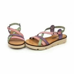 Sandalias Planas Mujer Piel Plantilla Acolchada 22106 Multicolor, De Blusandal -BOUTTYE Ventas sandalias planas mujer piel plantilla acolchada 22106 multicolor de blusandal 7