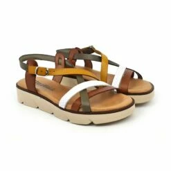 Sandalias Planas Mujer Piel Plantilla Acolchada 22106 Multicuero, De Blusandal -BOUTTYE Ventas sandalias planas mujer piel plantilla acolchada 22106 multicuero de blusandal 5