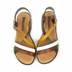 Sandalias Planas Mujer Piel Plantilla Acolchada 22106 Multicuero, De Blusandal -BOUTTYE Ventas sandalias planas mujer piel plantilla acolchada 22106 multicuero de blusandal 6