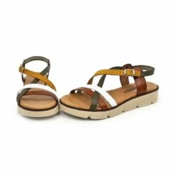 Sandalias Planas Mujer Piel Plantilla Acolchada 22106 Multicuero, De Blusandal -BOUTTYE Ventas sandalias planas mujer piel plantilla acolchada 22106 multicuero de blusandal 7