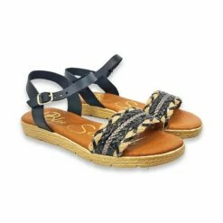 Sandalias Planas Mujer Piel Y Textil Hebilla Y Plantilla Acolchada 1610 Negro, De Blusandal 11 Sandalias Planas Mujer Piel Y Textil Hebilla Y Plantilla Acolchada 1610 Negro, De Blusandal -BOUTTYE Ventas sandalias planas mujer piel y textil hebilla y plantilla acolchada 1610 negro de blusandal 2