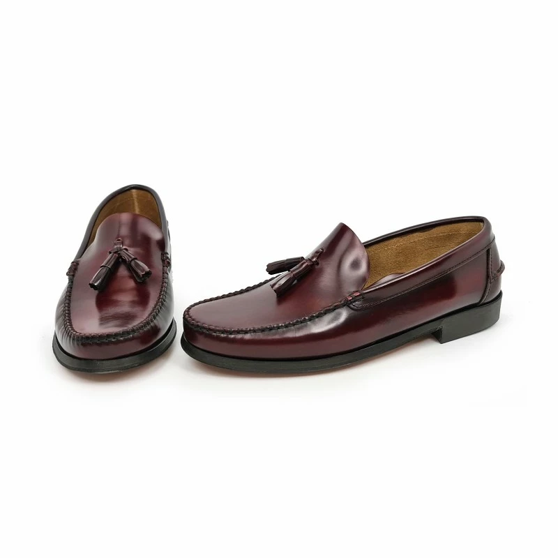 Zapatos Castellanos Hombre Piel Florentic Borlas Suela Cuero 702 Burdeos, De Manuel Medrano 10 Zapatos Castellanos Hombre Piel Florentic Borlas Suela Cuero 702 Burdeos, De Manuel Medrano - Imagen 8