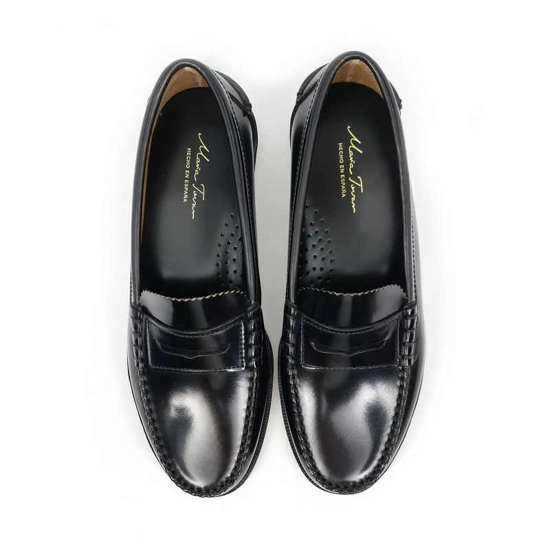 Zapatos Castellanos Mujer Piel Florentic Antifaz Suela Goma 400 Negro, De María Tovar 9 Zapatos Castellanos Mujer Piel Florentic Antifaz Suela Goma 400 Negro, De María Tovar - Imagen 7