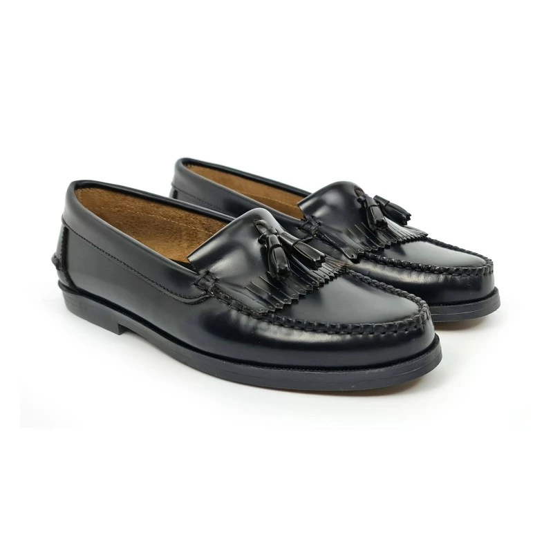 Zapatos Castellanos Mujer Piel Florentic Borlas Y Flecos Suela Goma 507 Negro, De María Tovar 8 Zapatos Castellanos Mujer Piel Florentic Borlas Y Flecos Suela Goma 507 Negro, De María Tovar - Imagen 6