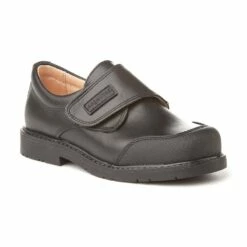 Zapatos Colegiales Niño Piel Puntera Reforzada Velcro 452 Negro, De Angelitos -BOUTTYE Ventas zapatos colegiales nino piel puntera reforzada velcro 452 negro de angelitos 2